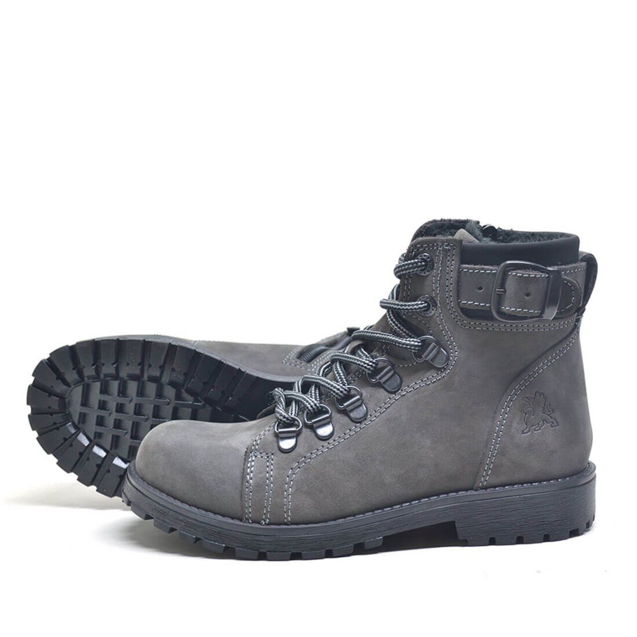 Rakerplus Griffon Hakiki Deri Fermuarlı Kışlık Unisex Çocuk Bot - 5