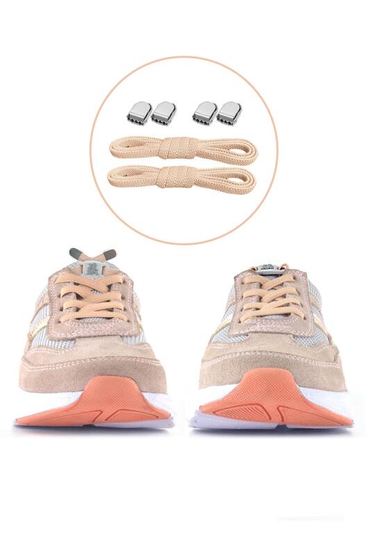 Rakerplus Hakiki Deri Anatomik Pudra Lastik Bağcıklı Hafif Kız Çocuk Günlük Ayakkabı - 3