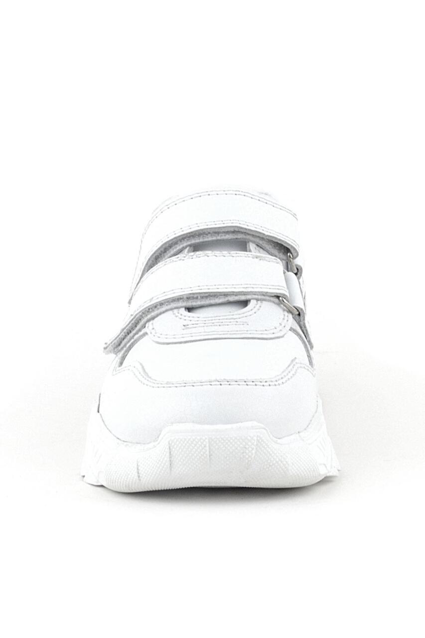 Rakerplus Hakiki Deri Beyaz Yüksek Tabanlı Kız Çocuk Sneakers Ayakkabı - 3
