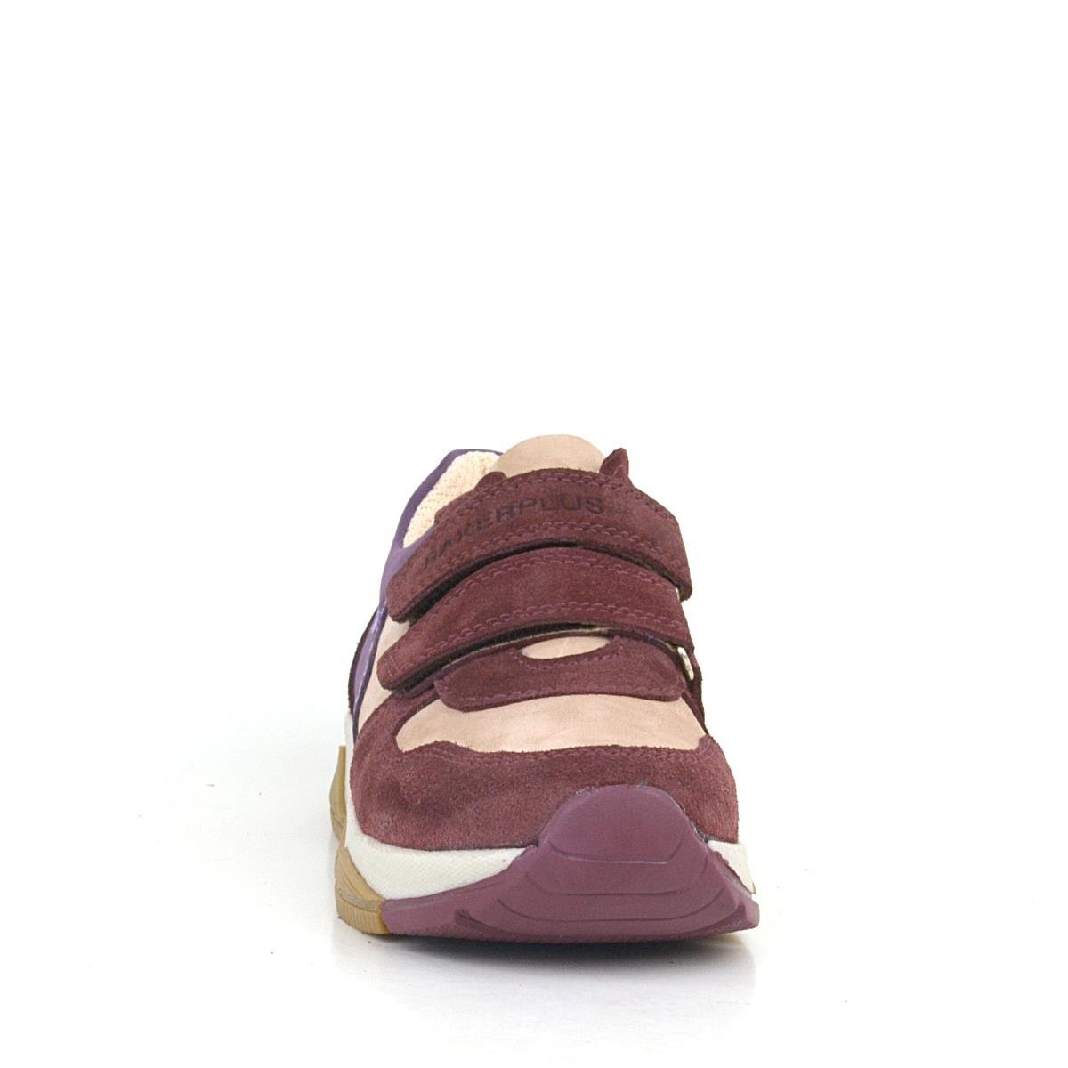 Rakerplus Hakiki Deri Bordo Pembe Kız Çocuk Cırtlı Sneakers Spor Ayakkabı - 3