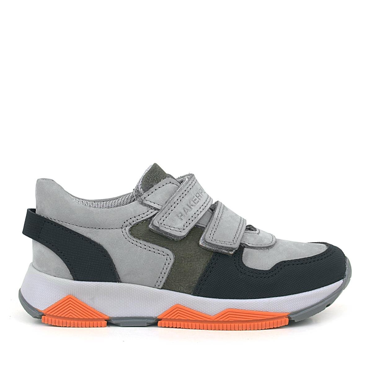 Rakerplus Hakiki Deri Gri Siyah Çocuk Sneakers Spor Ayakkabı - 2