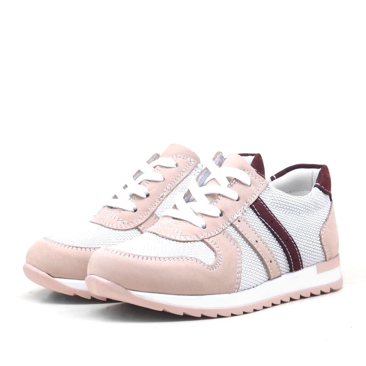 Rakerplus Hakiki Deri Günlük Pembe Kız Çocuk Spor Ayakkabı - 3