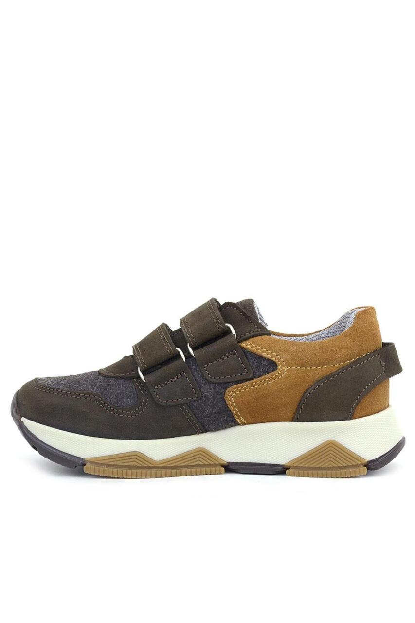 Rakerplus Hakiki Deri Koyu Kahve Çocuk Sneakers Spor Ayakkabı - 5