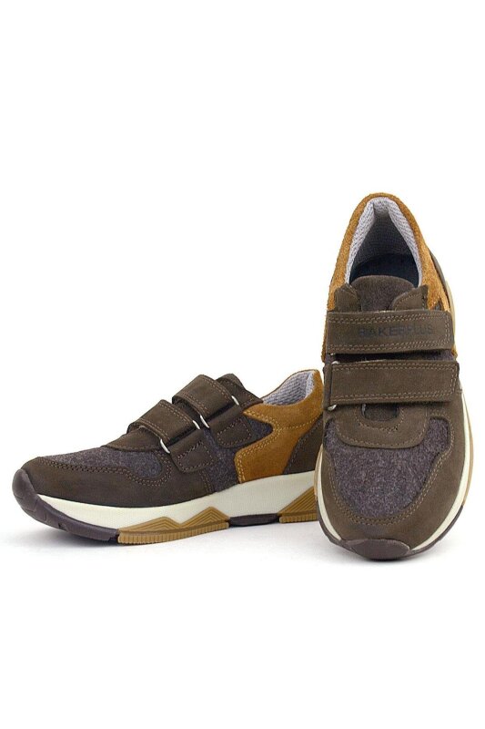 Rakerplus Hakiki Deri Koyu Kahve Çocuk Sneakers Spor Ayakkabı - 7
