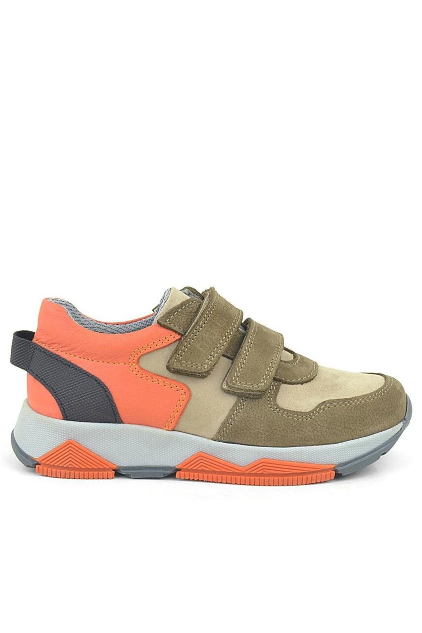 Rakerplus Hakiki Deri Kum Rengi Çocuk Sneakers Spor Ayakkabı - 3