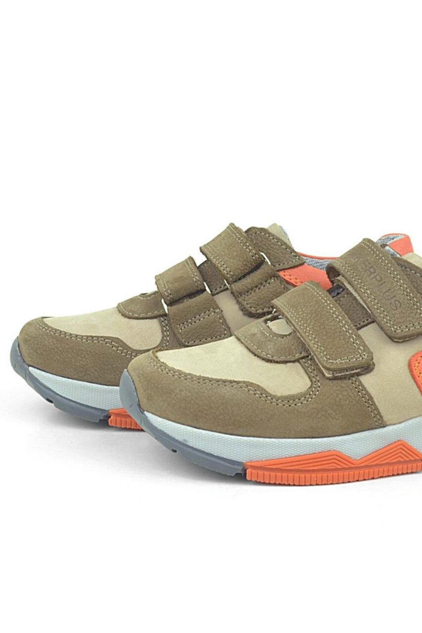 Rakerplus Hakiki Deri Kum Rengi Çocuk Sneakers Spor Ayakkabı - 6
