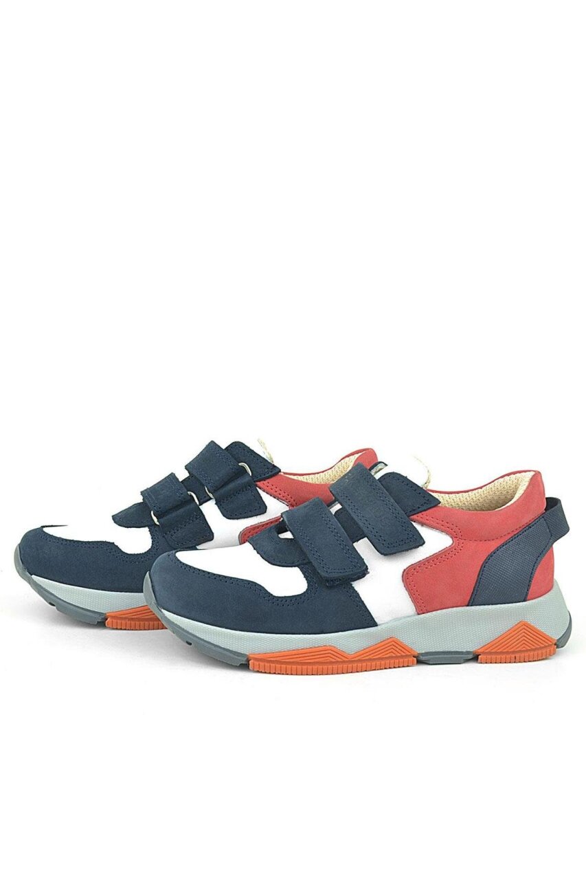 Rakerplus Hakiki Deri Lacivert Çocuk Sneakers Spor Ayakkabı - 4