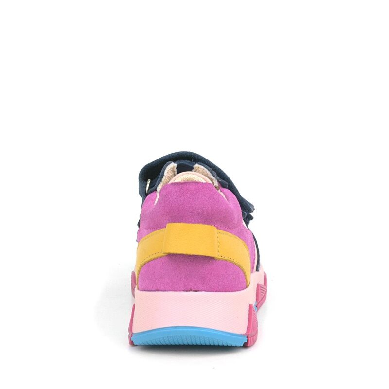 Rakerplus Hakiki Deri Lacivert Pembe Çocuk Sneakers Spor Ayakkabı - 4