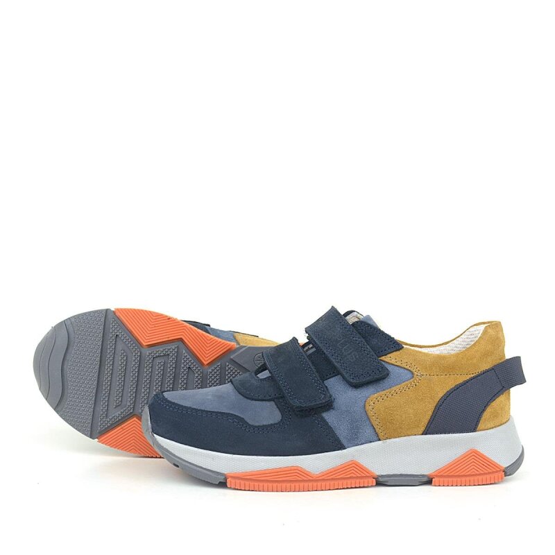 Rakerplus Hakiki Deri Lacivert Taba Çocuk Sneakers Spor Ayakkabı - 5