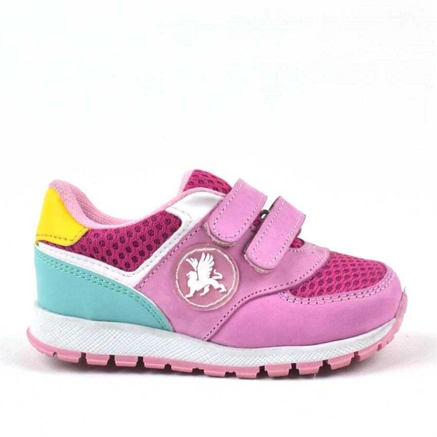 Rakerplus Hakiki Deri Pembe Cırtlı Kız Bebek Spor Ayakkabı - 2
