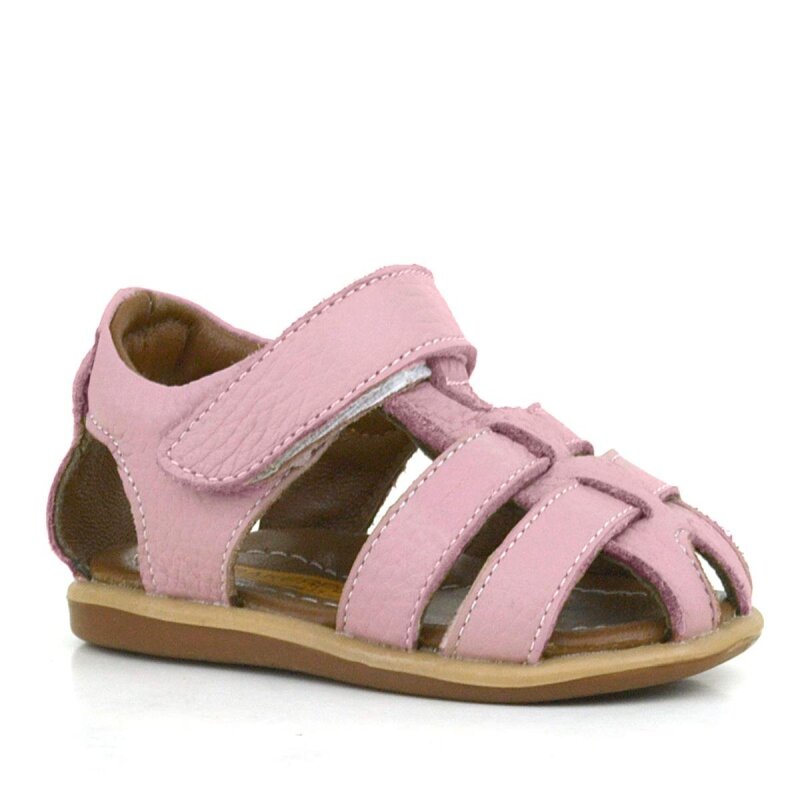 Rakerplus Hakiki Deri Pembe Yumuşak Bebek Sandalet Ayakkabı - 1