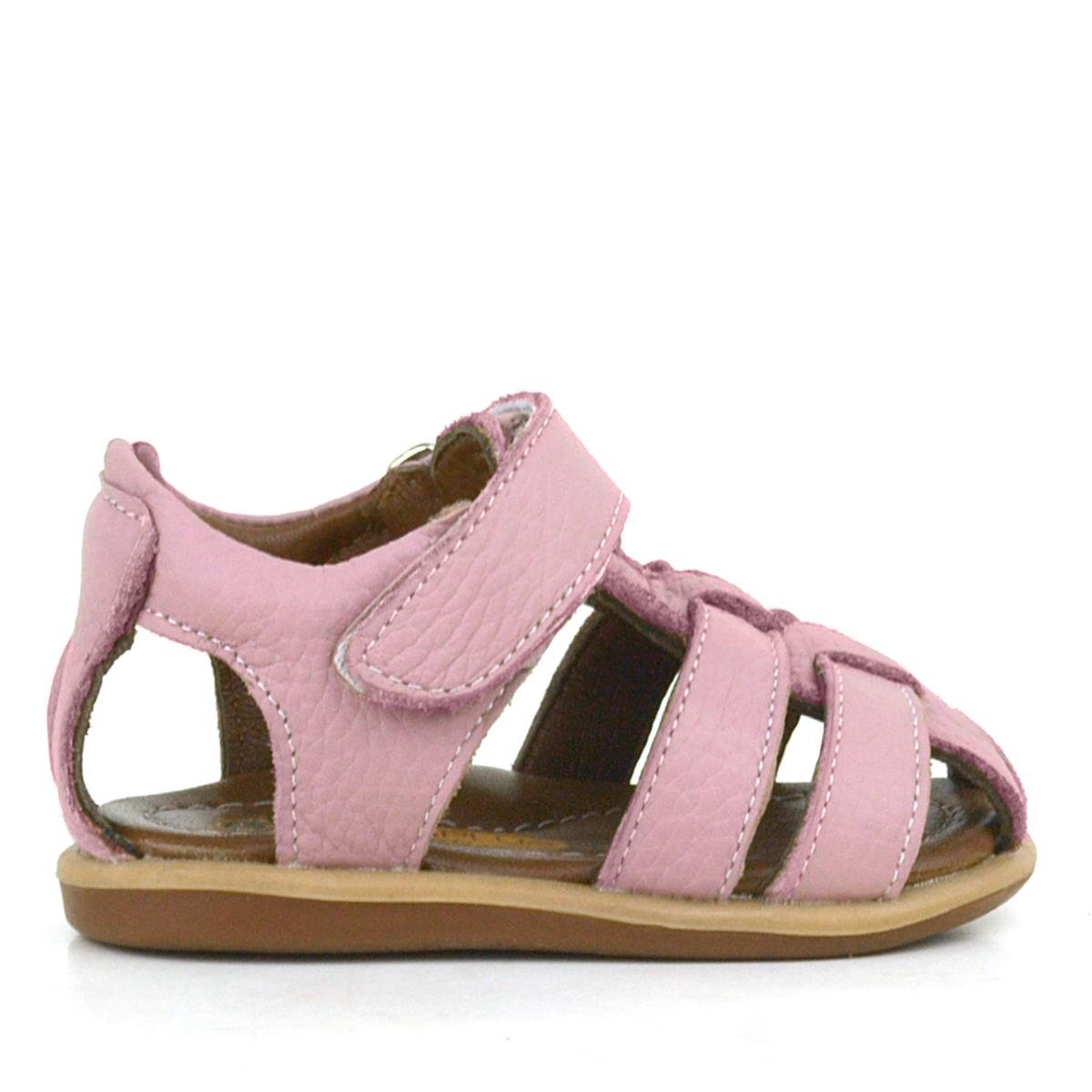 Rakerplus Hakiki Deri Pembe Yumuşak Bebek Sandalet Ayakkabı - 3