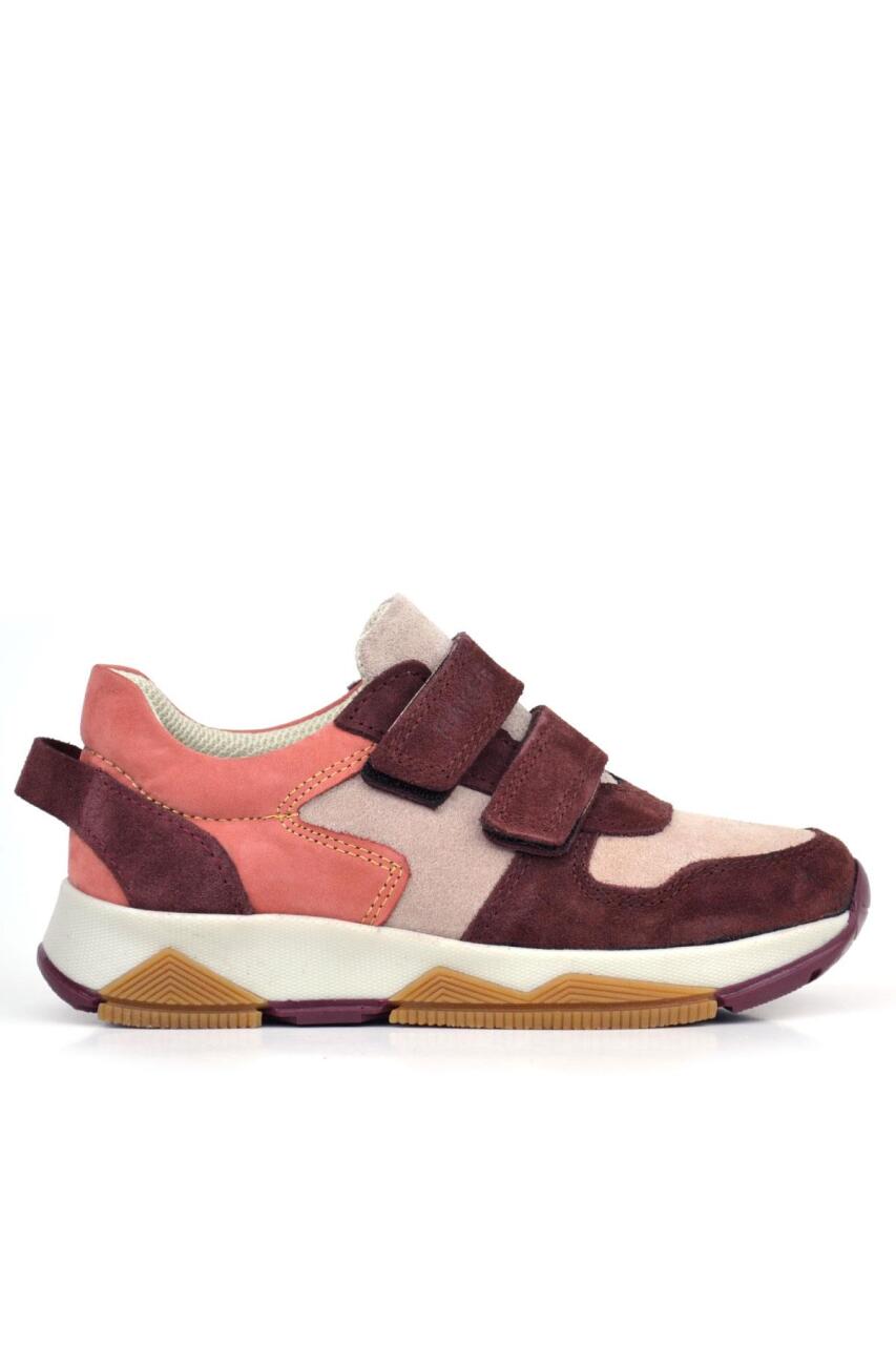 Rakerplus Hakiki Deri Pudra Bordo Çocuk Sneakers Spor Ayakkabı - 2