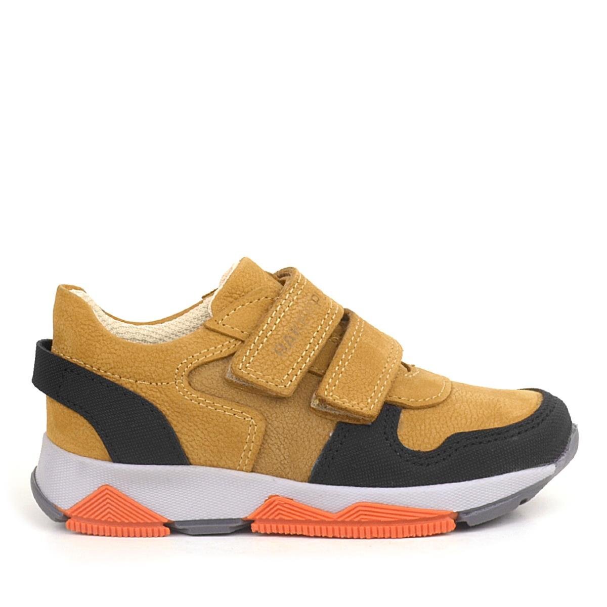Rakerplus Hakiki Deri Sarı Siyah Çocuk Sneakers Spor Ayakkabı - 2