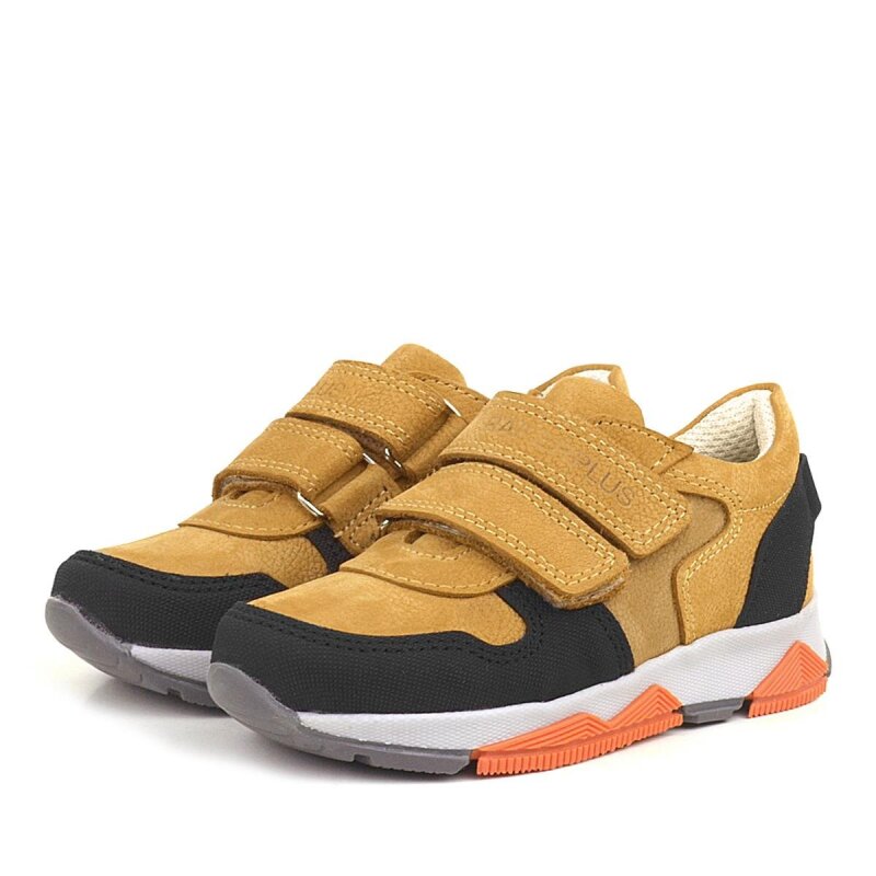 Rakerplus Hakiki Deri Sarı Siyah Çocuk Sneakers Spor Ayakkabı - 3