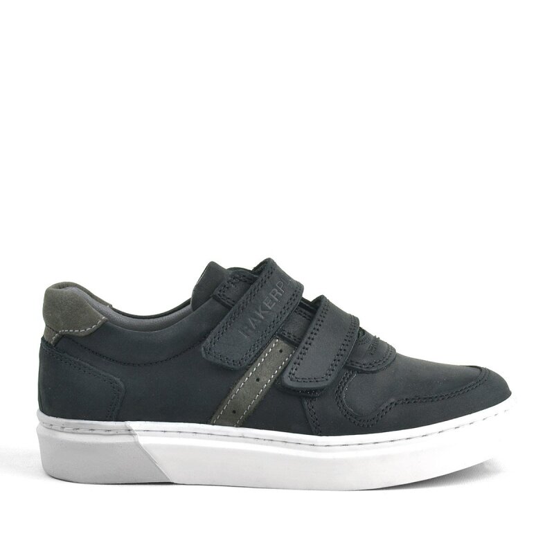 Rakerplus Hakiki Deri Siyah Cırtlı Erkek Çocuk Sneaker - 2