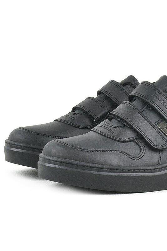 Rakerplus Hakiki Deri Siyah Cırtlı Erkek Çocuk Sneaker - 7