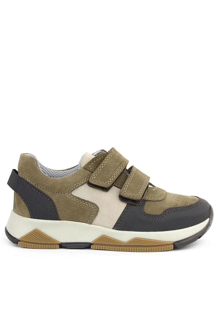 Rakerplus Hakiki Deri Vizon Kahve Çocuk Cırtlı Sneakers Spor Ayakkabı - 3