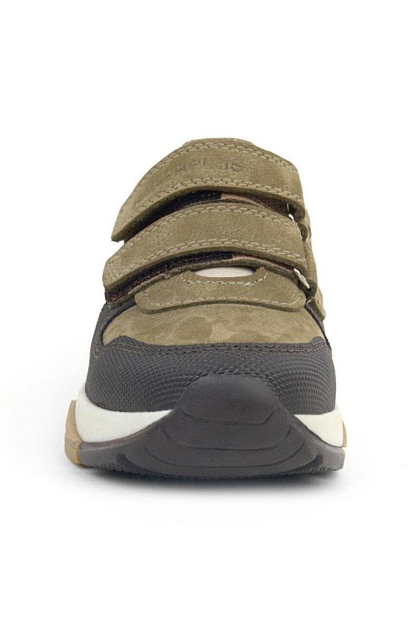 Rakerplus Hakiki Deri Vizon Kahve Çocuk Cırtlı Sneakers Spor Ayakkabı - 4