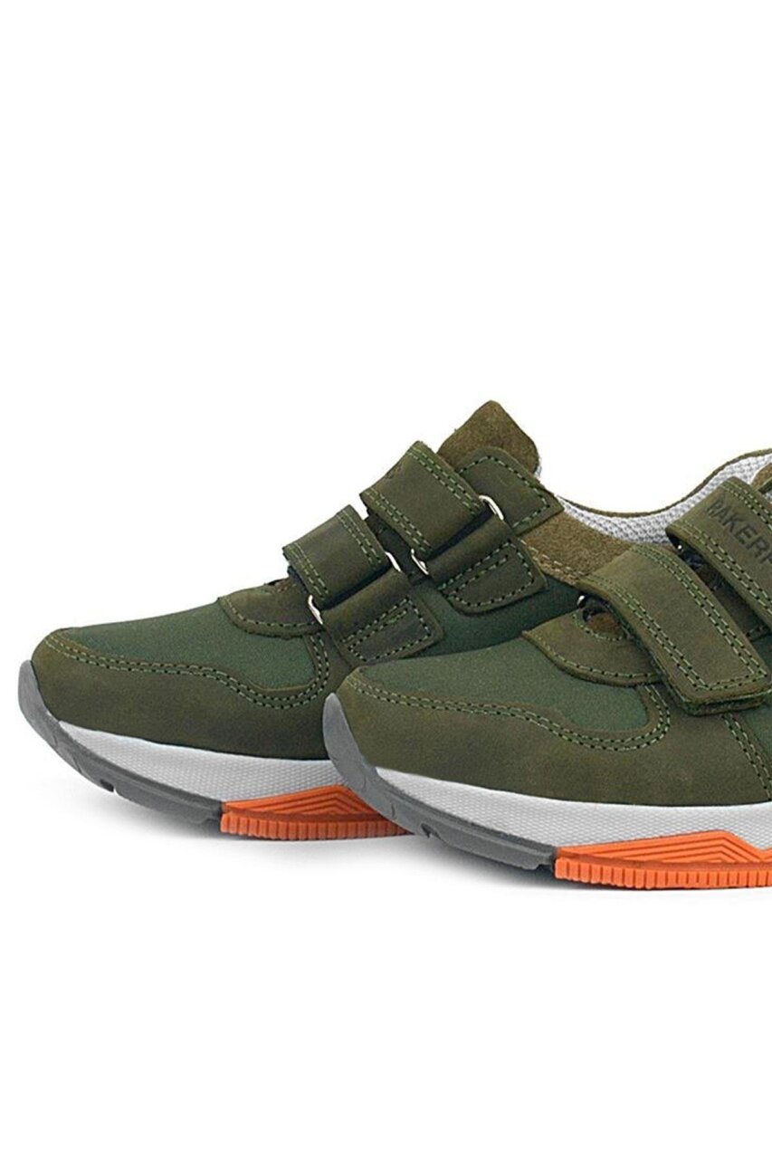 Rakerplus Hakiki Deri Yeşil Çocuk Cırtlı Sneakers Spor Ayakkabı - 7
