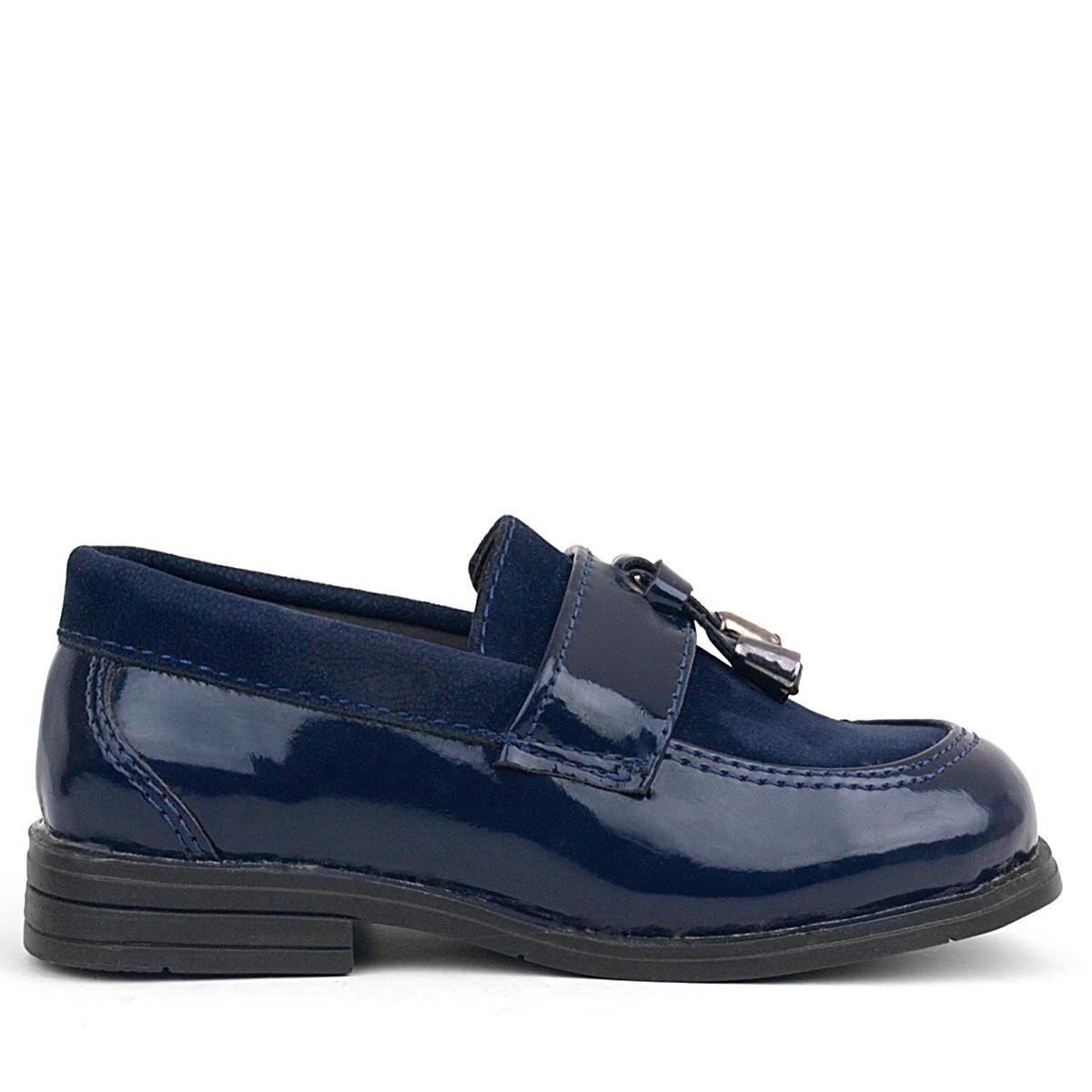 Rakerplus Lacivert Rugan Loafer Erkek Bebek Ayakkabı - 3