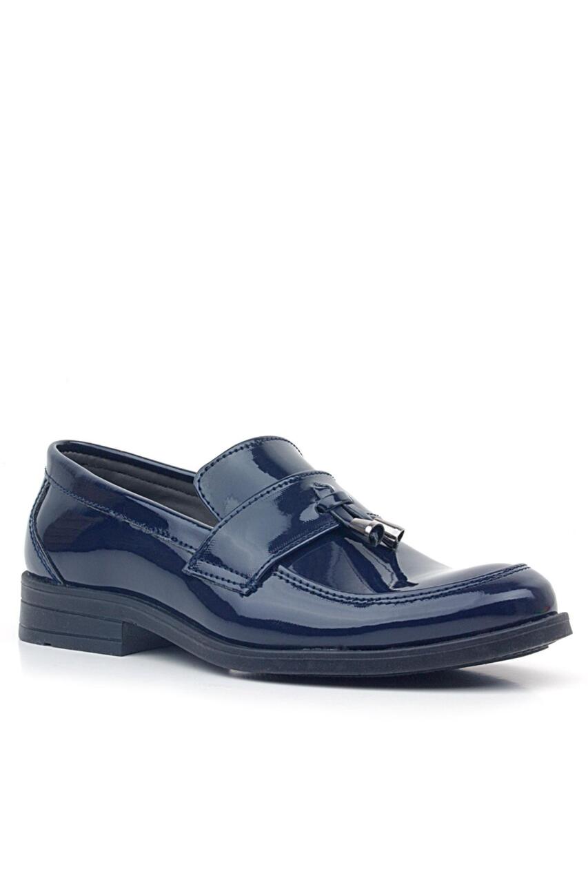Rakerplus Loafer Lacivert Rugan Erkek Klasik Çocuk Ayakkabı - 1