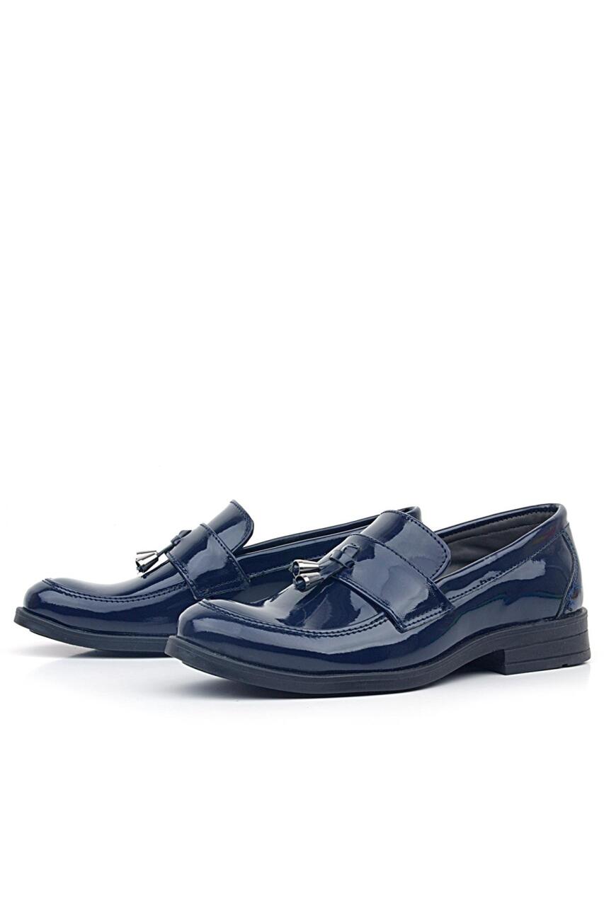 Rakerplus Loafer Lacivert Rugan Erkek Klasik Çocuk Ayakkabı - 4