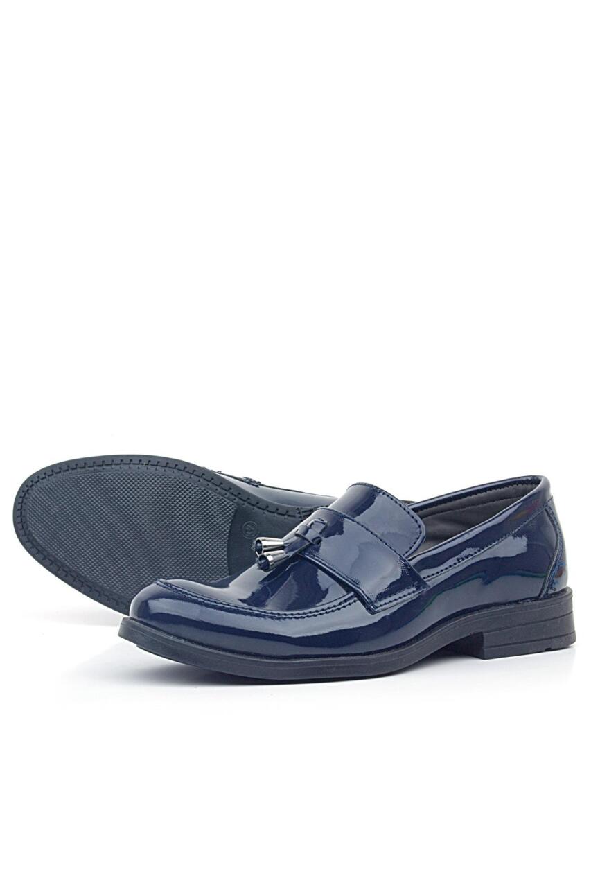 Rakerplus Loafer Lacivert Rugan Erkek Klasik Çocuk Ayakkabı - 5