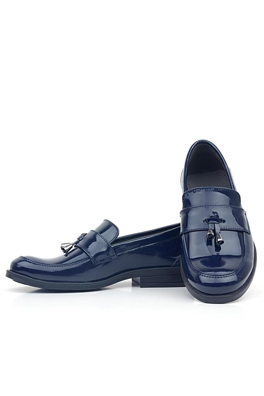 Rakerplus Loafer Lacivert Rugan Erkek Klasik Çocuk Ayakkabı - 6