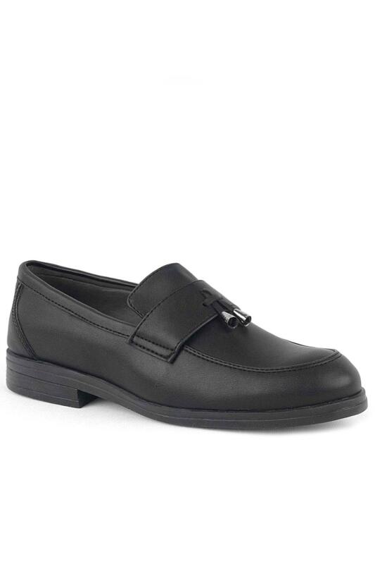 Rakerplus Loafer Siyah Mat Erkek Klasik Çocuk Ayakkabı - 2