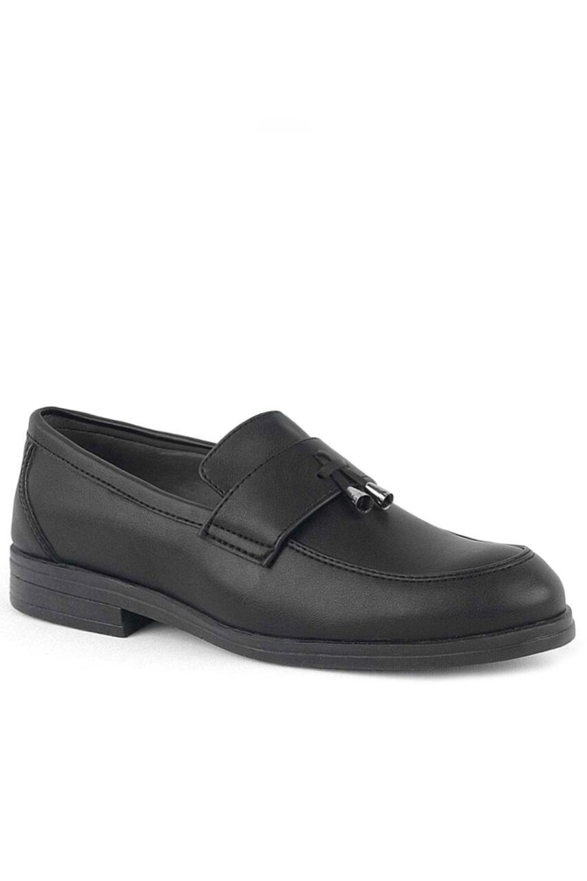 Rakerplus Loafer Siyah Mat Erkek Klasik Çocuk Ayakkabı - 2