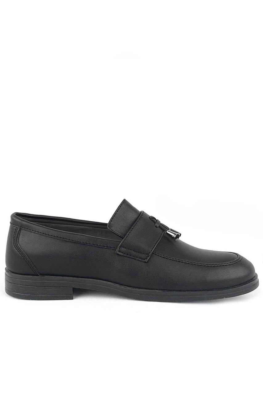 Rakerplus Loafer Siyah Mat Erkek Klasik Çocuk Ayakkabı - 3