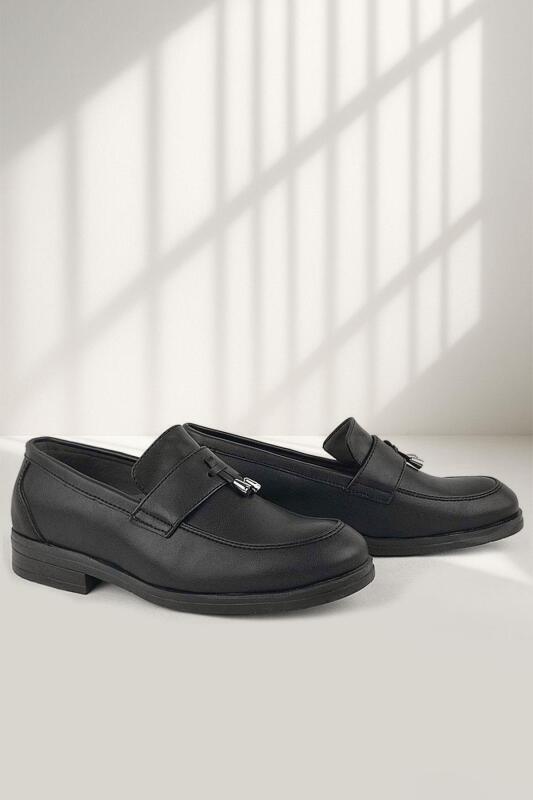 Rakerplus Loafer Siyah Mat Erkek Klasik Çocuk Ayakkabı - 1
