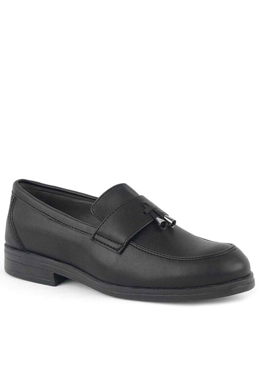 Rakerplus Loafer Siyah Mat Erkek Klasik Çocuk Ayakkabı - 2