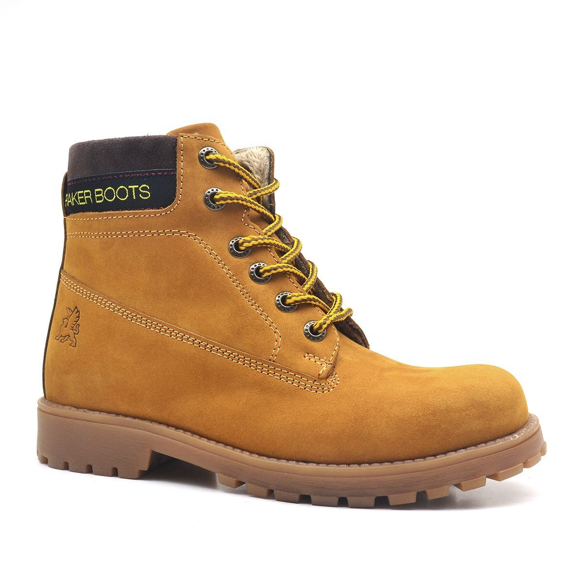 Rakerplus Neson Hakiki Deri Rahat Sarı Fermuarlı Unisex Çocuk Bot - 1