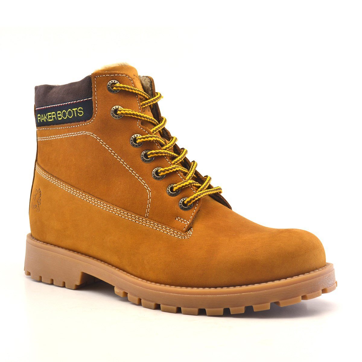 Rakerplus Neson Hakiki Deri Rahat Sarı Fermuarlı Unisex Çocuk Bot - 1