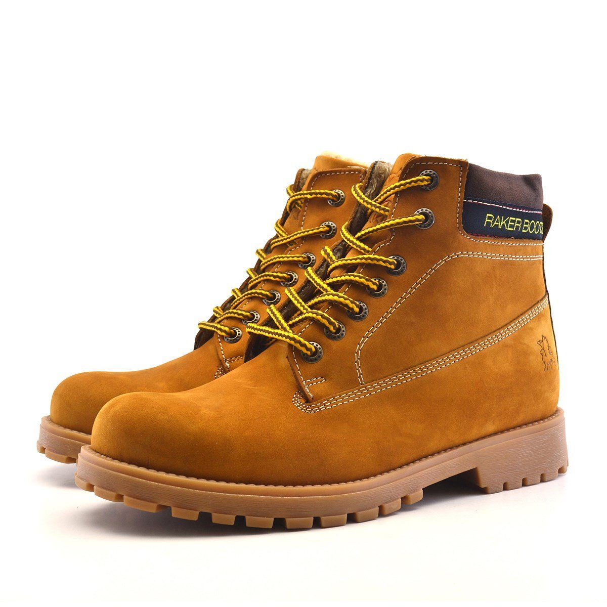 Rakerplus Neson Hakiki Deri Rahat Sarı Fermuarlı Unisex Çocuk Bot - 4