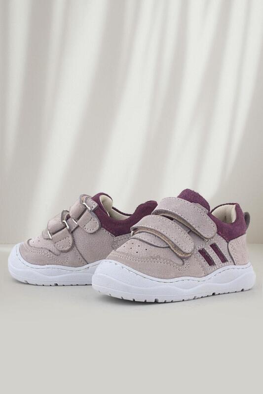 Rakerplus Schaggy Hakiki Deri Açık Bej Bordo Bebek Spor Ayakkabı - 1