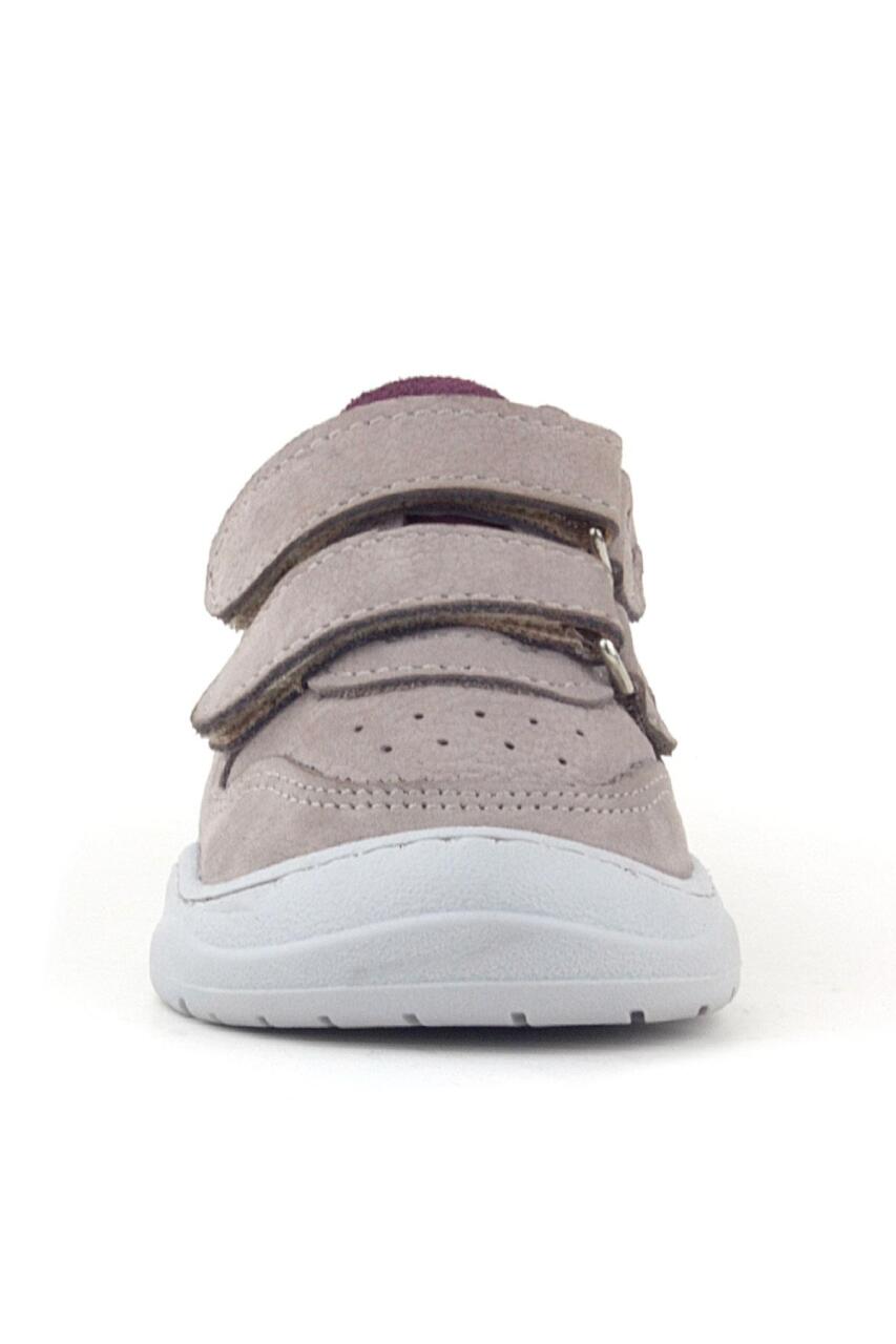 Rakerplus Schaggy Hakiki Deri Açık Bej Bordo Bebek Spor Ayakkabı - 4