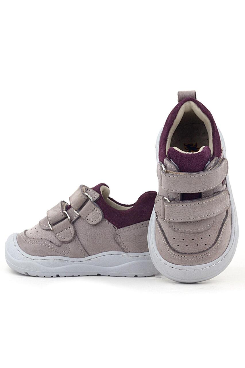 Rakerplus Schaggy Hakiki Deri Açık Bej Bordo Bebek Spor Ayakkabı - 7