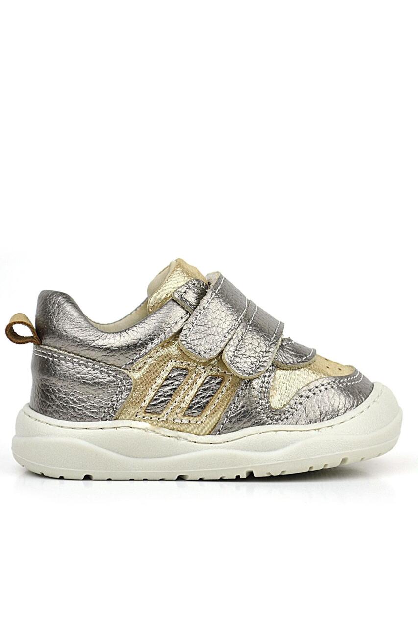 Rakerplus Schaggy Hakiki Deri Gold Bebek Spor Ayakkabı - 2