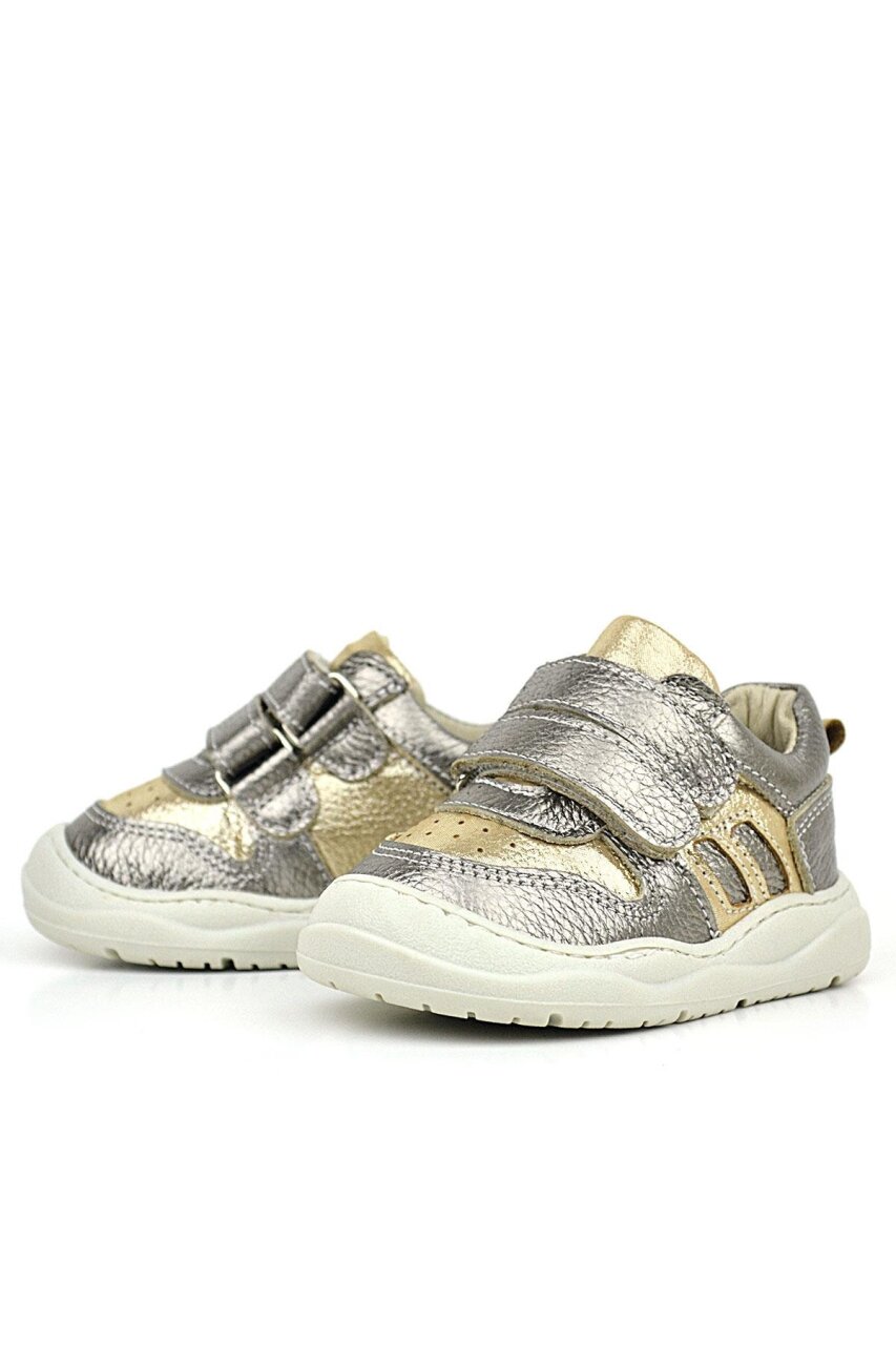 Rakerplus Schaggy Hakiki Deri Gold Bebek Spor Ayakkabı - 4