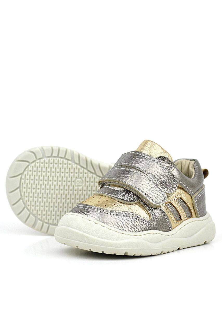Rakerplus Schaggy Hakiki Deri Gold Bebek Spor Ayakkabı - 5