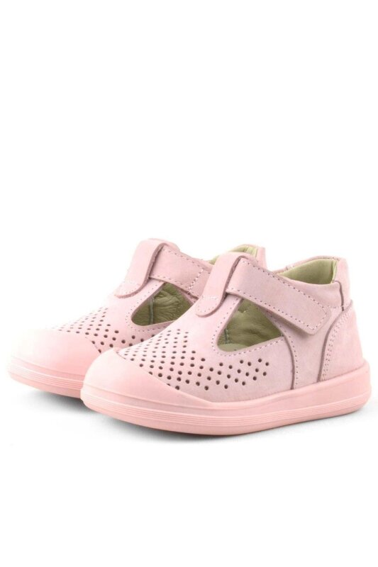 Rakerplus Shaun Hakiki Deri Pembe Cırtlı Anatomik Bebek Sandalet - 5