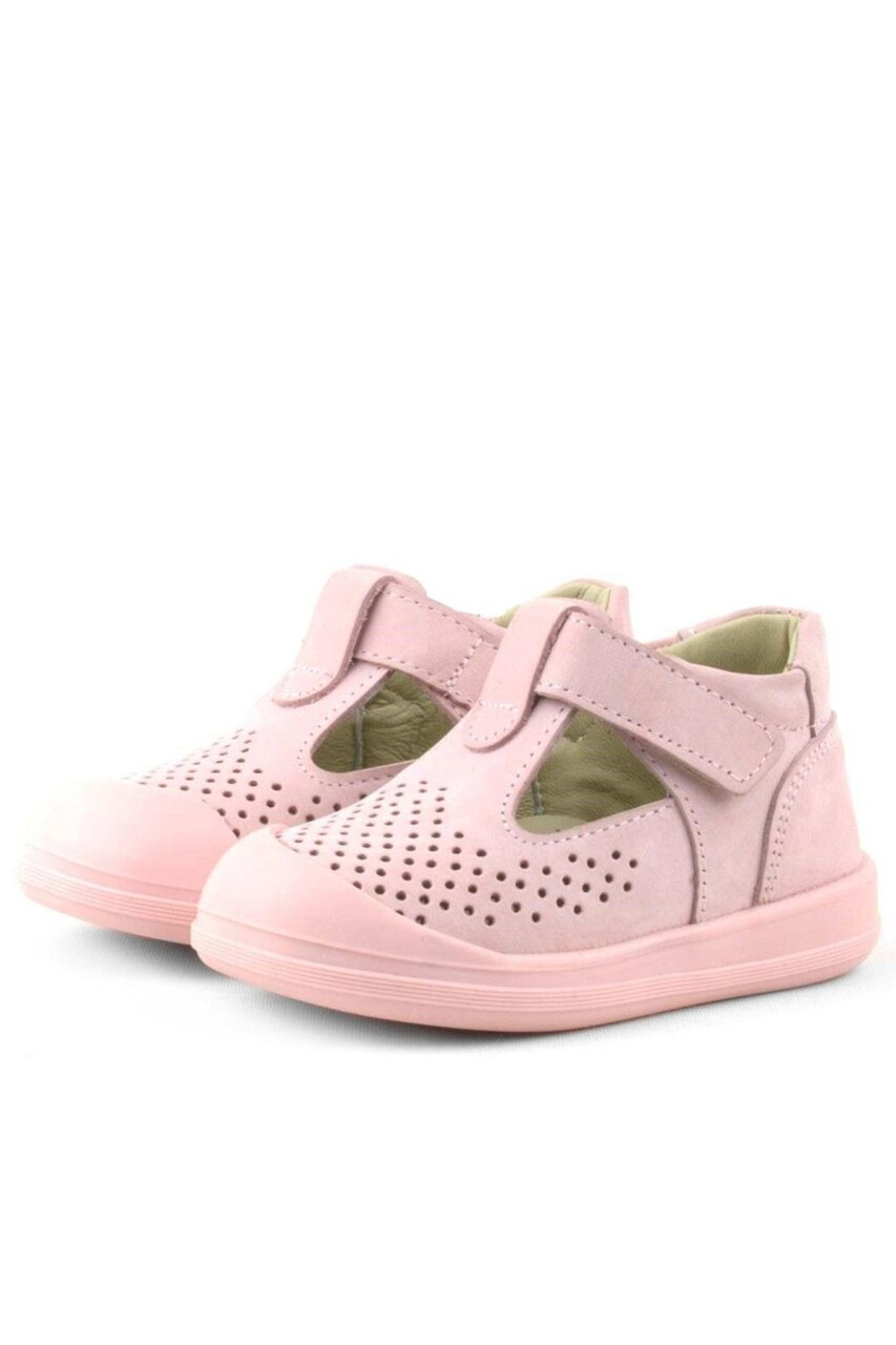 Rakerplus Shaun Hakiki Deri Pembe Cırtlı Anatomik Bebek Sandalet - 5