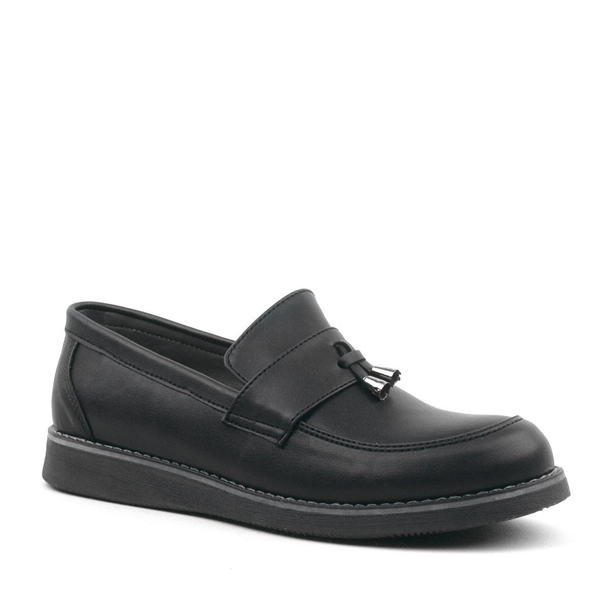 Rakerplus Siyah Mat Loafer Klasik Çocuk Ayakkabısı - 2