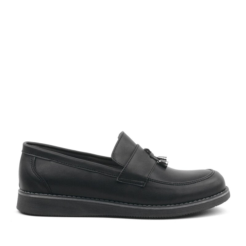 Rakerplus Siyah Mat Loafer Klasik Çocuk Ayakkabısı - 3
