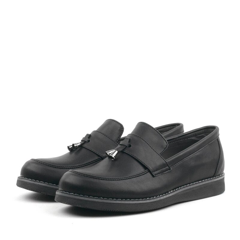 Rakerplus Siyah Mat Loafer Klasik Çocuk Ayakkabısı - 4