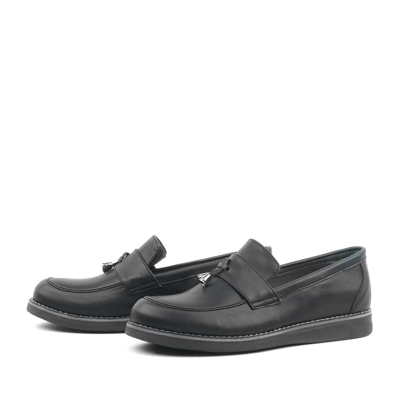 Rakerplus Siyah Mat Loafer Klasik Çocuk Ayakkabısı - 5