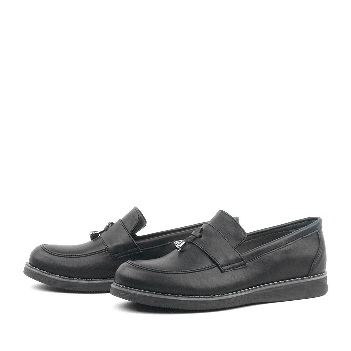 Rakerplus Siyah Mat Loafer Klasik Çocuk Ayakkabısı - 5